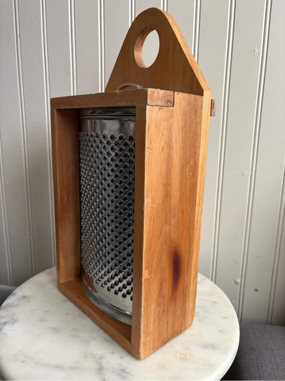 Vintage Italian Wooden Box Parmesan Cheese Grater VTG Retro Rustic Primitive - Picture 7 of 12